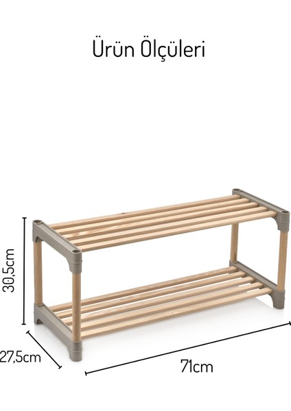 2 Katlı Ayakkabı Düzenleyici, Çok Amaçlı Ayakkabılık, Masif Ahşap Raf fiyatları