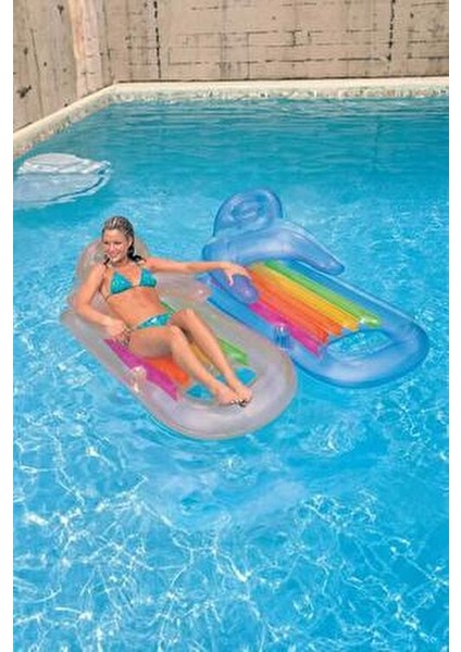 Ergonomik Tasarımlı Şişme Deniz Yatağı 160 x 85 cm Mavi ve Pembe Renk Seçenekleri fırsatları