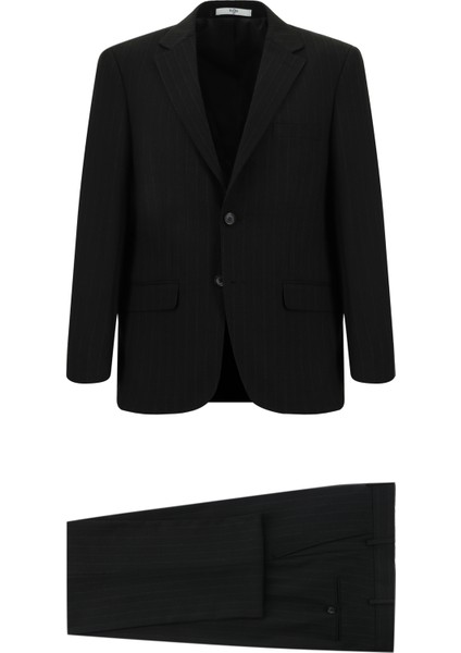 Relaxed Fit Rahat Kesim Klasik Çizgili Takım Elbise indirimleri