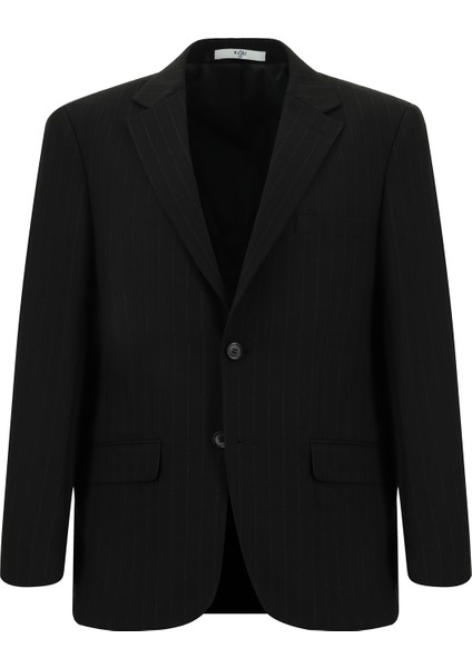 Relaxed Fit Rahat Kesim Klasik Çizgili Takım Elbise