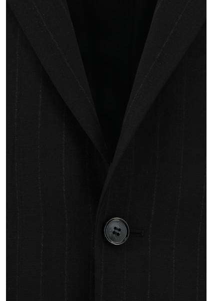 Relaxed Fit Rahat Kesim Klasik Çizgili Takım Elbise