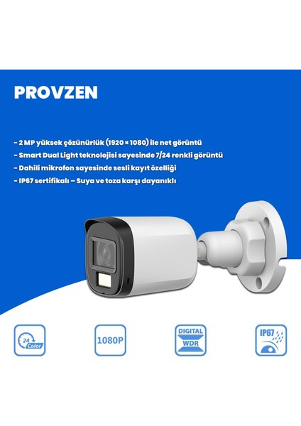 Dahua 1 Kameralı Full Hd Fullcolor Mikrofonlu Güvenlik Kamerası fiyatları