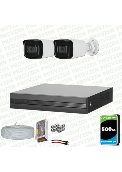 Dahua 2 Kameralı Full Hd 40 Metre Gece Görüşlü Güvenlik Kamerası