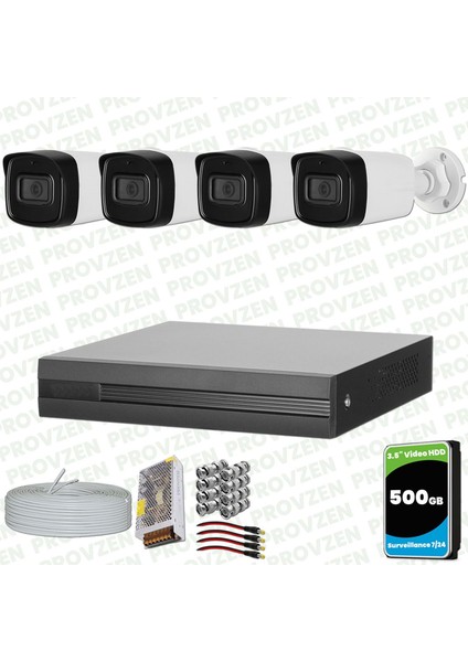 Dahua 4 Kameralı Full Hd 40 Metre Gece Görüşlü Güvenlik Kamerası