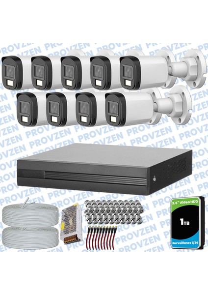 Dahua 11 Kameralı Full Hd Fullcolor Mikrofonlu Güvenlik Kamerası