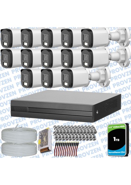 Dahua 15 Kameralı Full Hd Fullcolor Mikrofonlu Güvenlik Kamerası