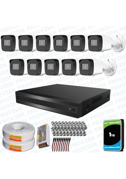 Hikvision Rv 11 Kameralı Full Hd Geniş Açı Güvenlik Kamerası 1tb