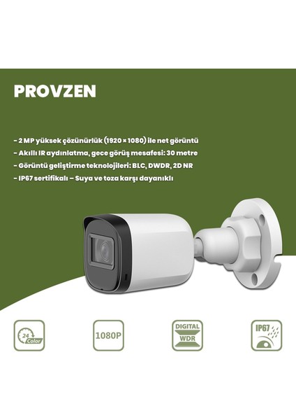 Rivo Dahua 4 Kameralı Full Hd Güvenlik Kamerası 500GB fiyatları