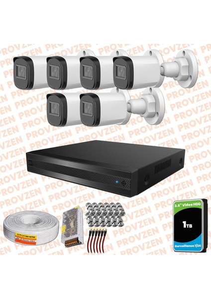 Rivo Dahua 6 Kameralı Full Hd Güvenlik Kamerası 1tb HDD