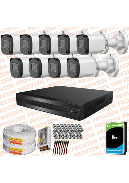 Rivo Dahua 9 Kameralı Full Hd Güvenlik Kamerası 1tb HDD