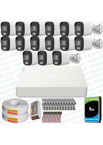 Unv Full Hd 15 Kamera Renkli Gece Görüş Mikrofonlu Olay Anında Bildirim