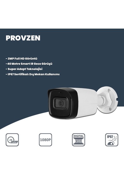 Dahua 7 Kameralı Full Hd 40 Metre Gece Görüşlü Güvenlik Kamerası fiyatları