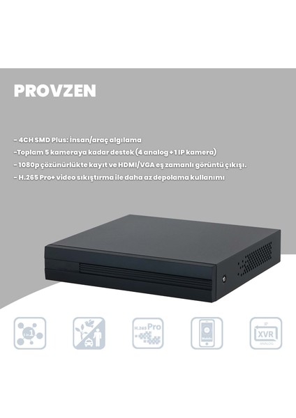 Dahua 4 Kameralı Full Hd Fullcolor Mikrofonlu Güvenlik Kamerası modelleri