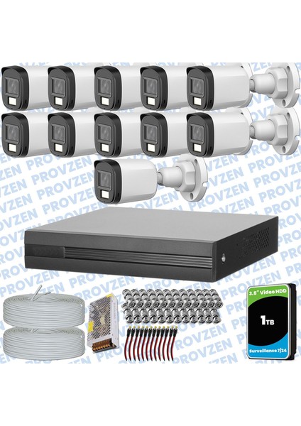 Dahua 13 Kameralı Full Hd Fullcolor Mikrofonlu Güvenlik Kamerası