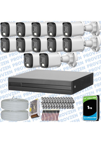 Dahua 14 Kameralı Full Hd Fullcolor Mikrofonlu Güvenlik Kamerası