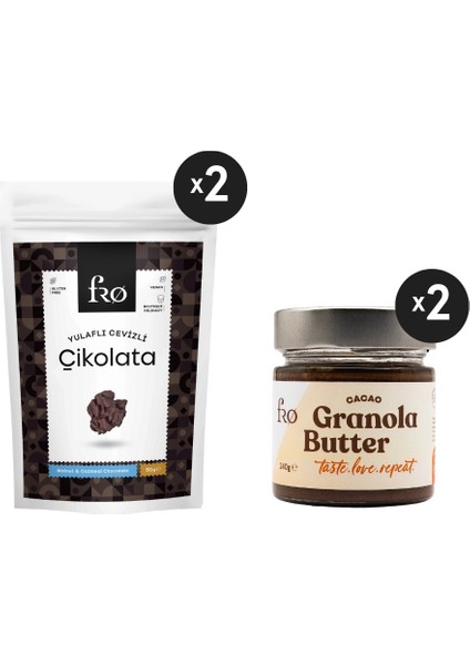 2xgranola Butter Cacao Sağlıklı Kahvaltılık 2xyulaflı Cevizli Çikolata Glutensiz Atıştırmalık