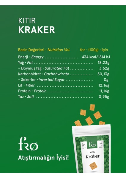 5'li Unsuz Kıtır Kraker Vegan Glutensiz Tuzlu Doyurucu Sağlıklı Katkısız Atıştırmalık 5X50GR fırsatları