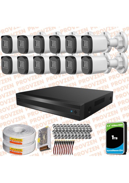 Rivo Dahua 12 Kameralı Full Hd Güvenlik Kamerası 1tb HDD