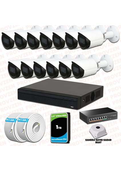 Dahua 13 Kameralı Ip 1080P Gece Görüşlü Güvenlik Kamerası