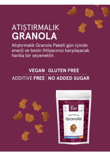 5'li Glutensiz Katkısız Sağlıklı Atıştırmalık Kraker, Yulaflı Cevizli Çikolata, Granola