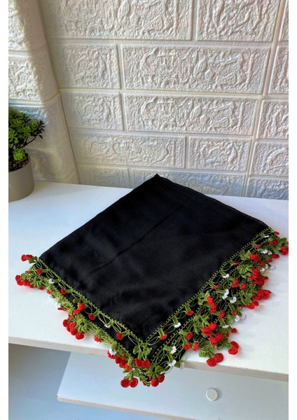 El işi Yazma Kiraz Oyalı Eşarp Tülbent Hediyelik/çeyizlik