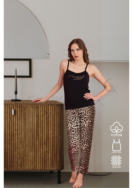Kadın Pijama Takımı Pamuklu Lüx Askılı Pijama Seti fiyatları