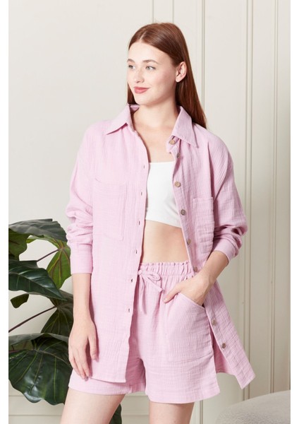 %100 Pamuk Kumaş Kadın Gömlek