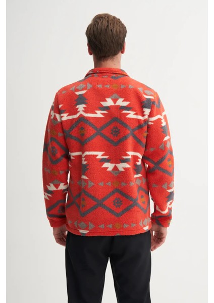 Vintage Desenli Kürk Dokulu Dik Yaka Regular Fit SWEATSHIRT-52440 modelleri