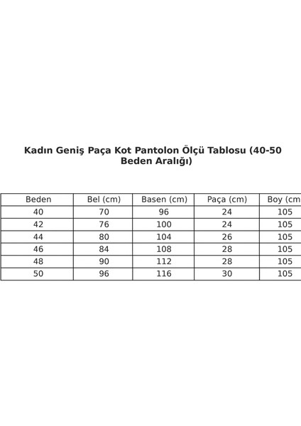 -Büyük Beden Geniş Paça Esnek Likralı Yüksek Bel Kotpantolon modelleri