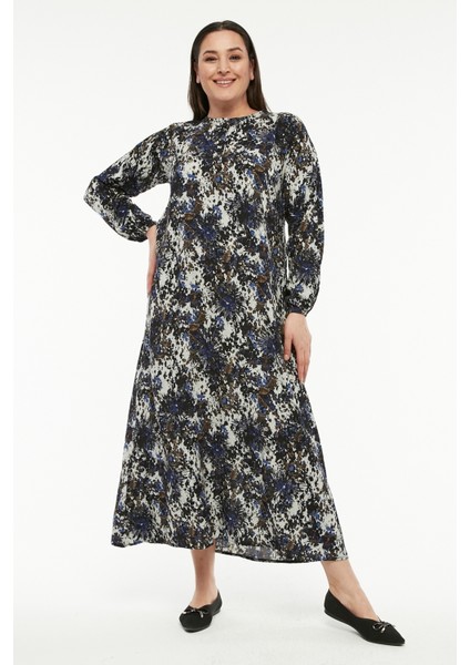 Viskon Kumaş Uzun Çan Kesim Elbise modelleri