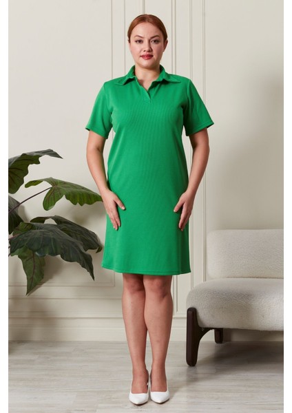 Fitilli Örme Kumaş Kısa Elbise