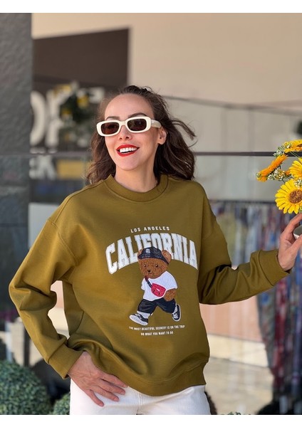 Teddy Nakışlı Sweatshirt