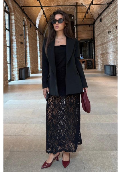 Siyah Astarlı Kadın Blazer Ceket MG2508 modelleri