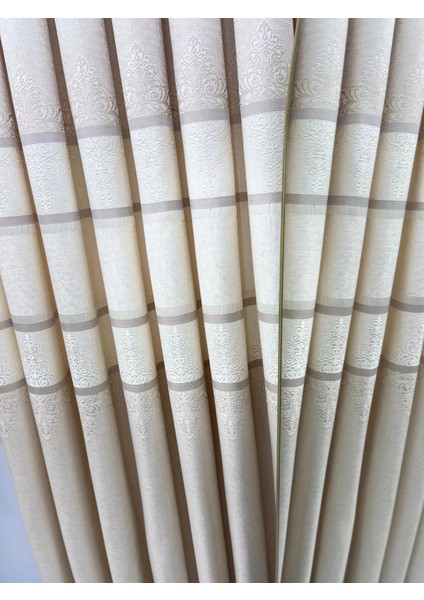 Nivemeshome FT672069 V-115 Funda Krem 1/3 Sık Pileli Fon Perde Apm fırsatları