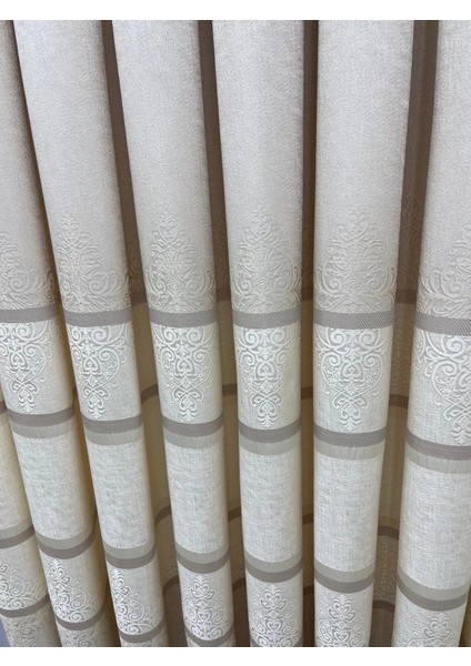 Nivemeshome FT672069 V-115 Funda Krem 1/3 Sık Pileli Fon Perde Apm indirimleri