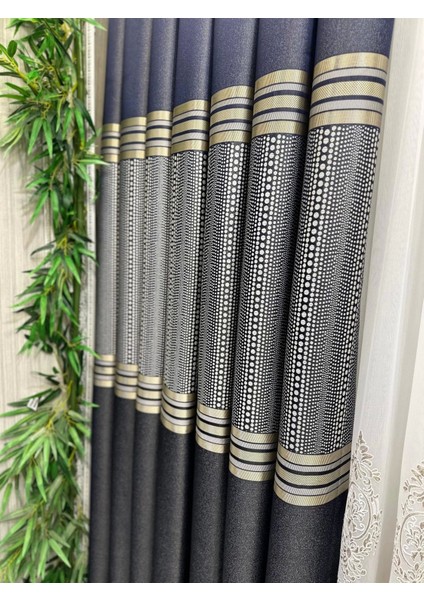 Mızraklı FT632256 V-502 Lacivert 1/3 Sık Pile Fon Perde Apm modelleri