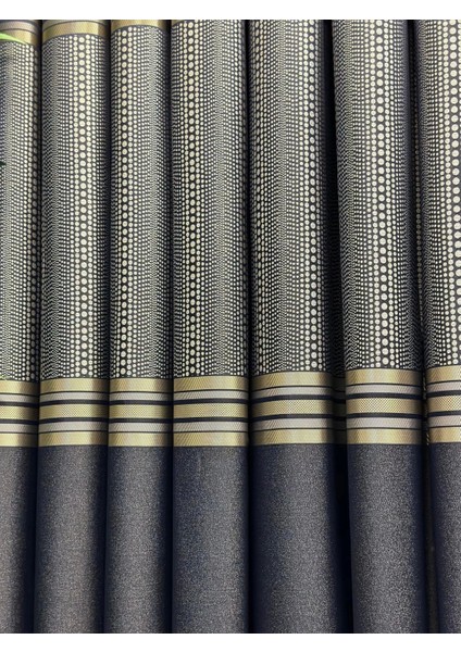 Mızraklı FT632256 V-502 Lacivert 1/3 Sık Pile Fon Perde Apm