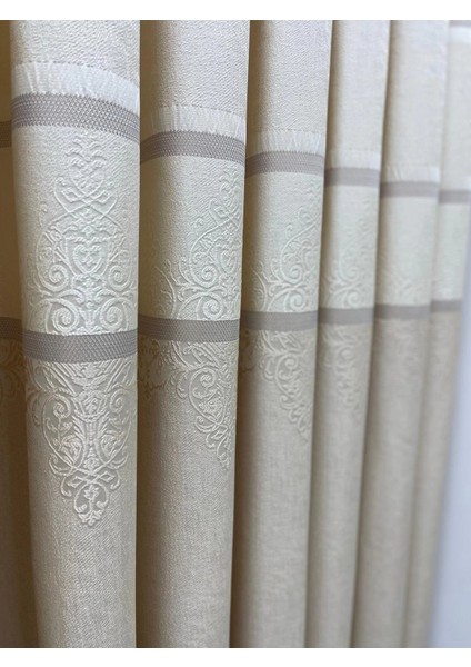 Nivemeshome FT672069 V-115 Funda Krem 1/3 Sık Pileli Fon Perde Apm fiyatları