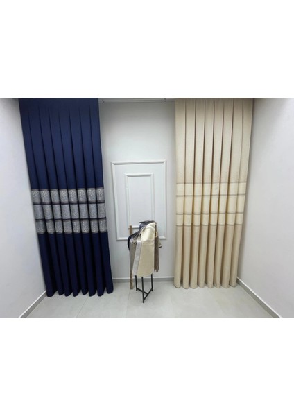 Nivemeshome FT672069 V-115 Funda Krem 1/3 Sık Pileli Fon Perde Apm modelleri