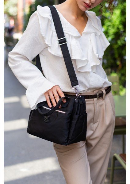 Kadın Suya Dayanıklı 5 Bölmeli Saten Kumaş El ve Omuz Çantası 7000 fırsatları