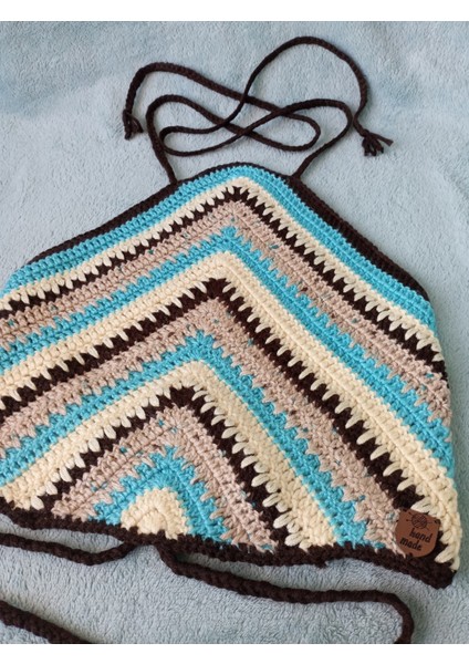 Vip Handmade Halter Yaka Crop Top Büstiyer