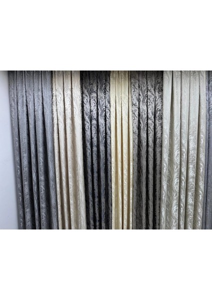 Nivemeshome Bade V_101 Gold 1/3 Sık Pileli Fon Perde Apm