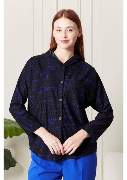 Süet Kadife Kapüşonlu Oversize Gömlek-Pera fiyatları