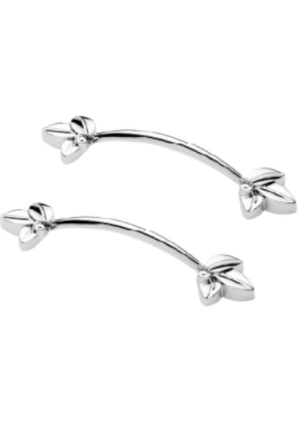 Defne Zamak Kulp Yonca Desenli Model 14 cm (2 Adet)