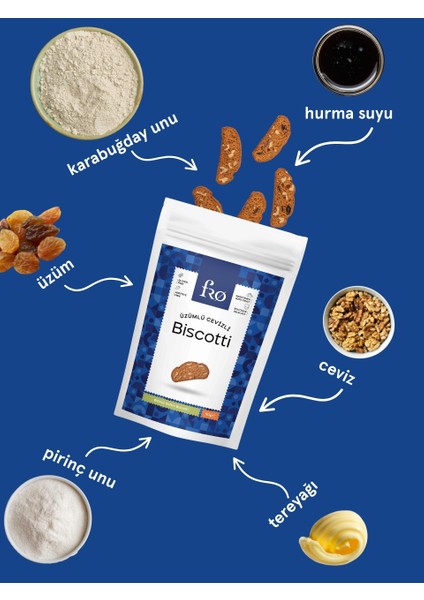 4’lü 2xgranola Butter Çilekli,üzümlü Cevizli Biscotti, Atıştırmalık granola Sağlıklı Atıştırmalık