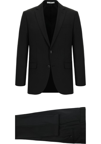 Regular Fit Yünlü Klasik Ekose Takım Elbise indirimleri