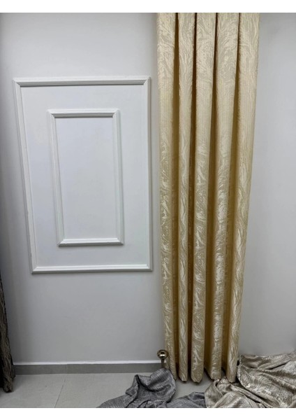 Nivemeshome Bade V_101 Gold 1/3 Sık Pileli Fon Perde Apm fırsatları