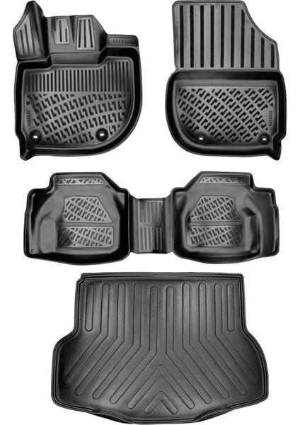 Honda City 2021 ve Sonrası Paspas Takımı 3D Bagaj Havuzu