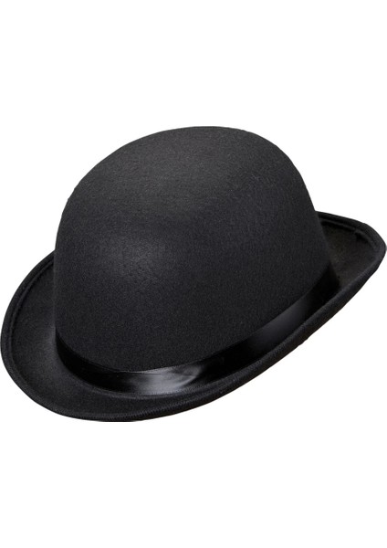 Charlie Chaplin Stil Yetişkin Şapkası - Siyah Melon Parti Şapkası modelleri
