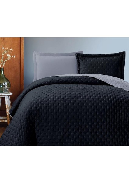 Washed Soft Çift Taraflı Çift Kişilik Yatak Örtüsü Lacivert fiyatları
